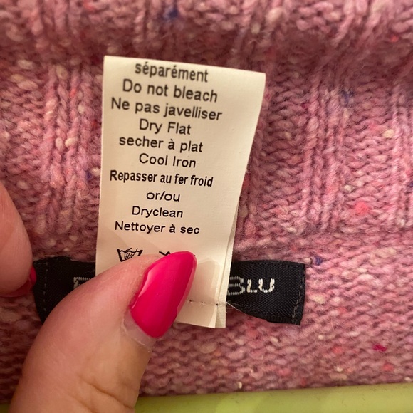 SIZE MEDIUM PINK WITH MULTI COLOUR SPECKLES ONE BUTTON CARDIGAN BY BIANCO & BLU - Picture 8 of 8